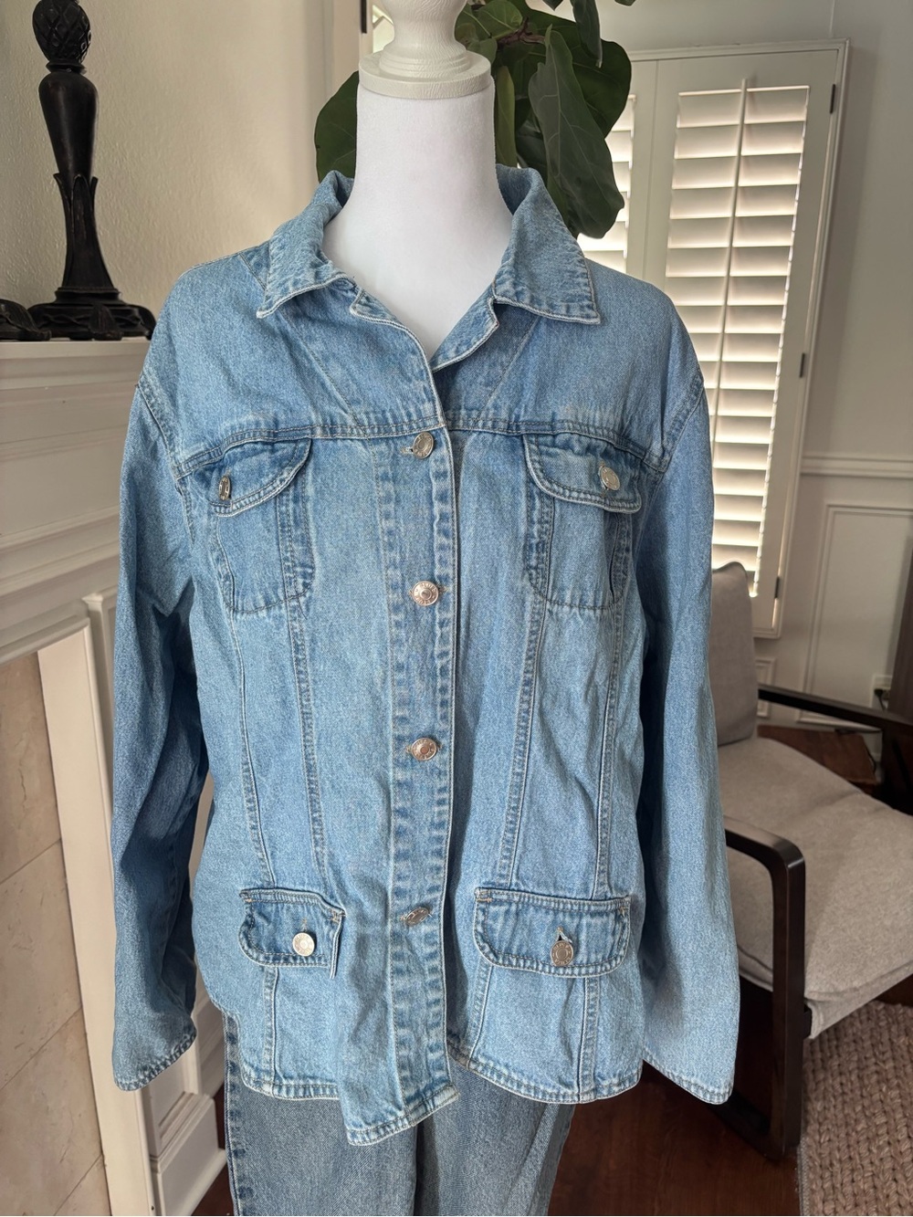Vintage Riders Light-Wash Denim Chore Jacket